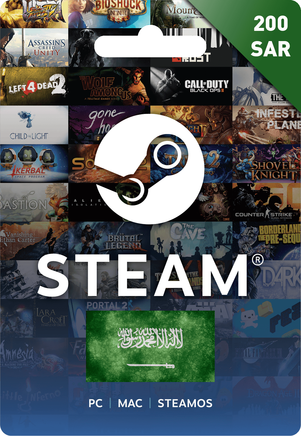 Steam Wallet Codes 200 SAR