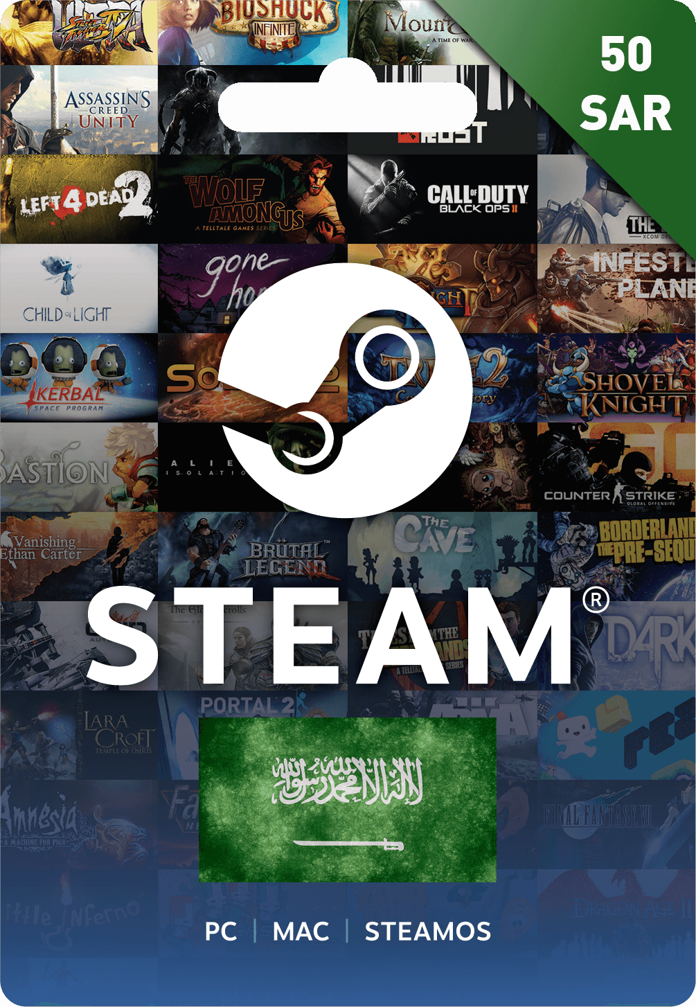 Steam Wallet Code 50 SAR