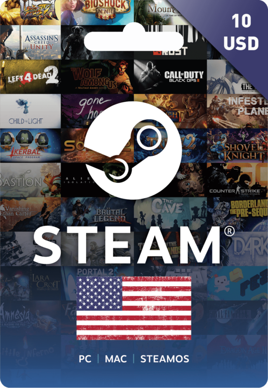 Steam Wallet Code 10 USD